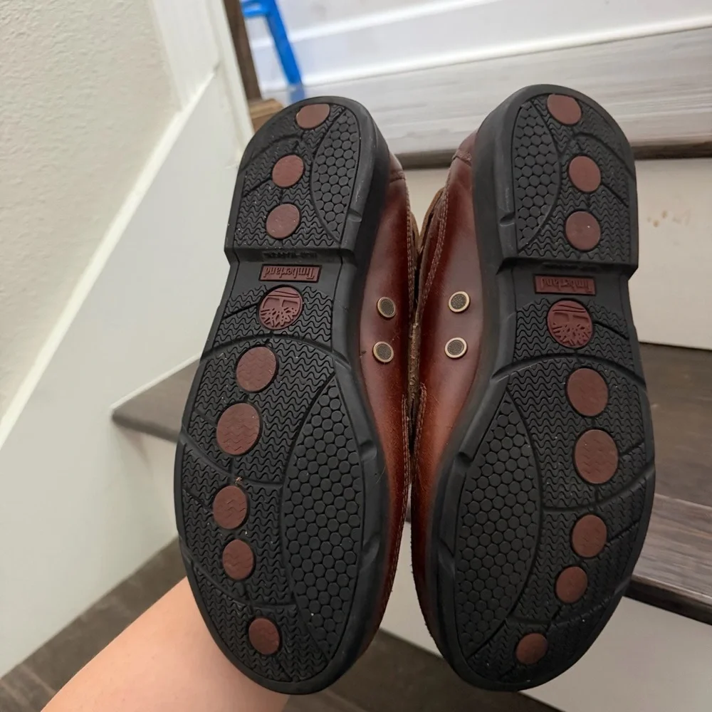 Vintage Timberland Earthkeepers Boat Deck Shoes Leather Brown Sz 8M